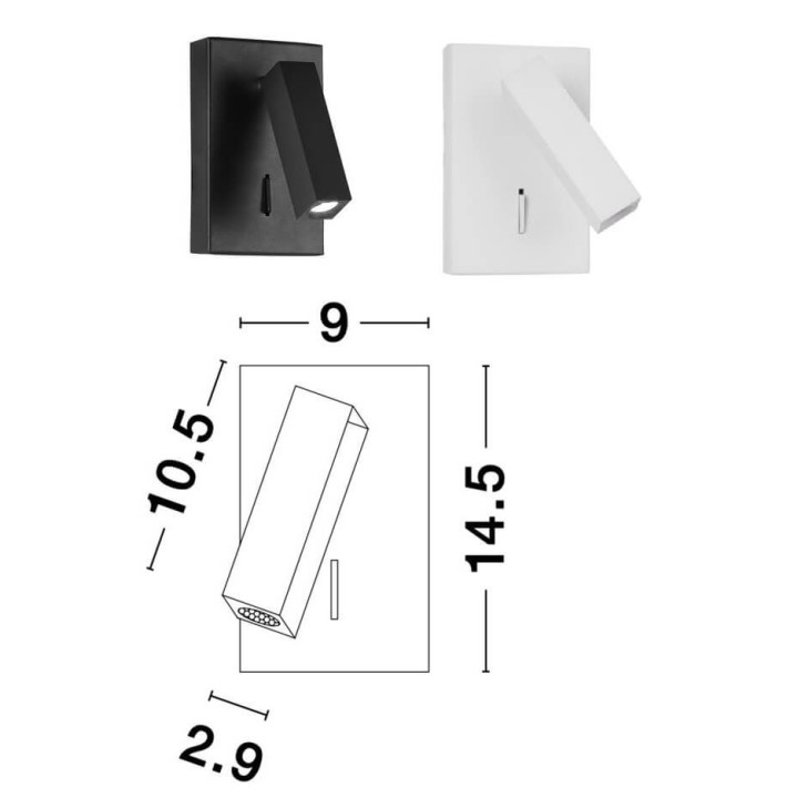 LUCES ARMENIA LE42237 kinkiet ścienny LED 3W