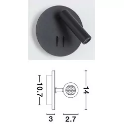 LUCES ARMILLA LE42239/40 wall lamp LED 9W white, black