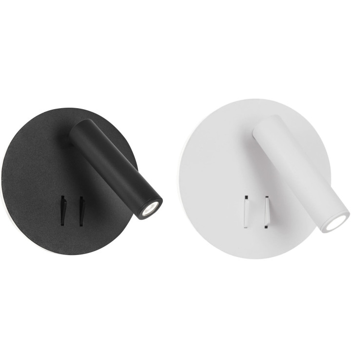 LUCES ARMILLA LE42239/40 kinkiet LED 9W biały, czarny 2 włączniki