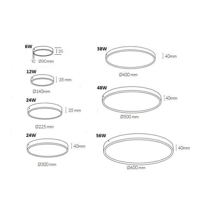 Kohl Disc K50221 oprawa natynkowa okrągła LED  - 7 rozmiar&oacute;w
