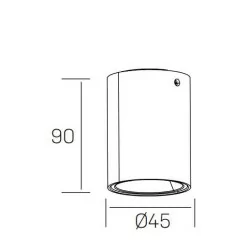 Kohl LUXO LUR K50154 tuba LED 10W biała, czarna 45mm