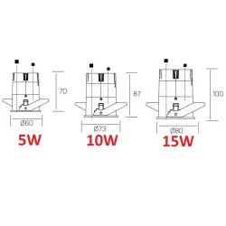 Kohl VERSUS K51100 recessed round LED