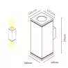 Outdoor wall light KOHL Hammer square IP65