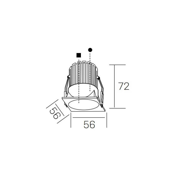 Kohl VERSUS MUZZY SQ K51102 oprawa wpuszczana LED 9W