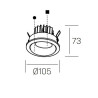 Downlight Kohl LUXO TILT K50151 recessed round LED 12W
