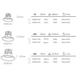 Downlight Kohl DARA K50300  recessed round