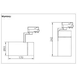 30W LED Track Light L15 white, black