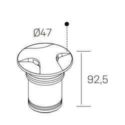 KOHL ONIK TRE K60104 elewacyjna wpuszczana LED 3W IP65