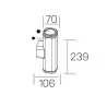 Outdoor wall light KOHL K60007 SAFIRO DUE IP54