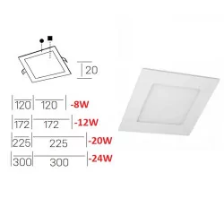 Kohl DISC SQ K51703.RF square LED recessed white, black