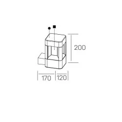 Outdoor wall light KOHL SENDA K60501 IP54 9W