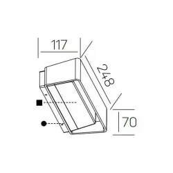 KOHL PAT K60003 kinkiet zewnętrzny LED 13W IP65 szary, biały