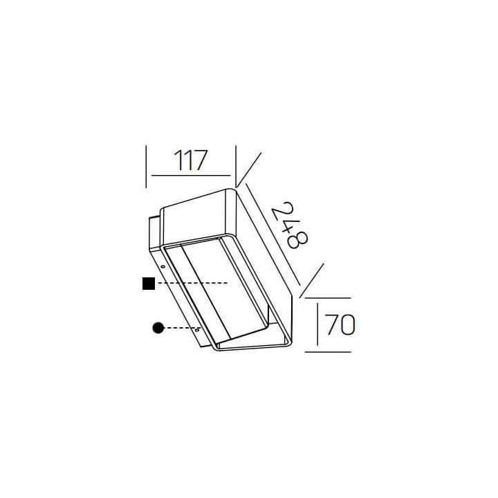 Outdoor wall light KOHL K60003 PAT 13W IP65 grey, white
