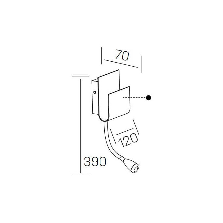 KOHL PIXY K50703 kinkiet LED 7W+3W biały, czarny USB