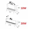 Kohl NSES K51300.TK oprawa szynowa 3F LED 10W, 20W