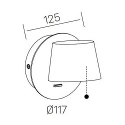 KOHL BOT K50701 kinkiet LED 6W biały, czarny