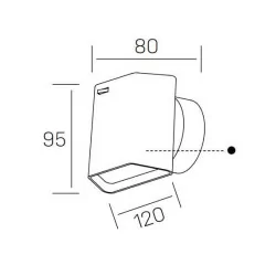 KOHL WALLY K50700 kinkiet LED 6W biały, czarny