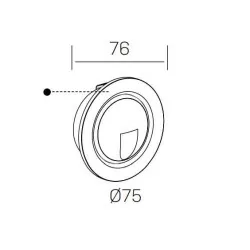 KOHL KORA K51206 biała schodowa LED 3W 75mm