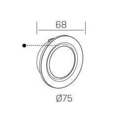 KOHL RUBIX K51205 biała schodowa LED 3W 75mm