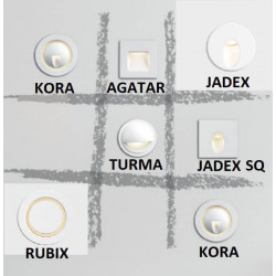KOHL RUBIX TOPAZ K51202 biała schodowa 5cm LED 3W IP54