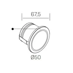 KOHL RUBIX TOPAZ K51202 biała schodowa 5cm LED 3W IP54