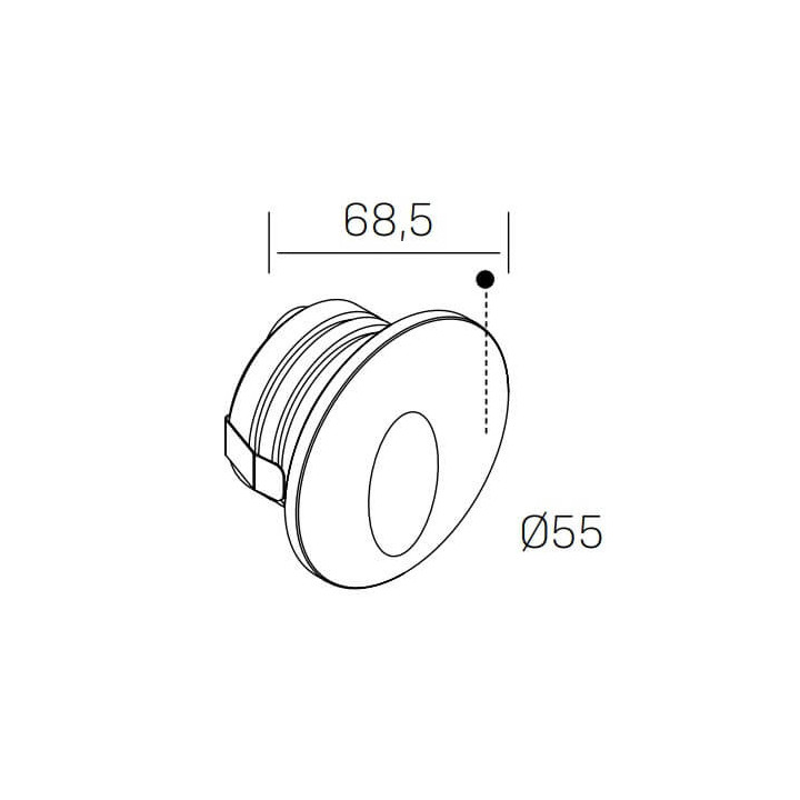KOHL JADEX K51203 recessed LED lamp 3W light stair IP54