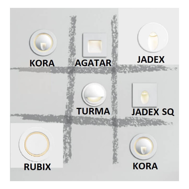 KOHL JADEX K51203 biała schodowa 55mm LED 3W IP54