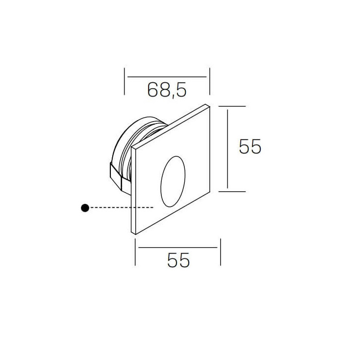 KOHL JADEX SQ K51204 biała schodowa LED 3W IP54