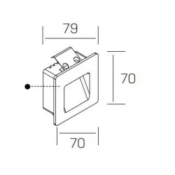 KOHL AGATAR K51201 biała schodowa LED 3W IP54 7CM