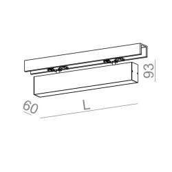 AQFORM SET TRU LED surface track 3F 16402/4/6/8