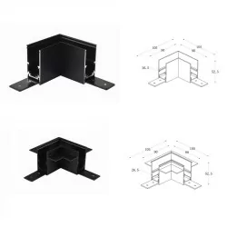 OXYLED MULTILINE corner connector for LV magnetic track