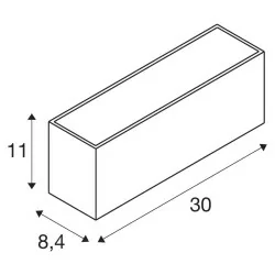 SLV SITRA WL L 1005155/6/7 LED 24W biały, antracyt, rdza IP44