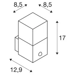 SLV GRAFIT SENSOR 1006183 E27 kwadratowy czujnik