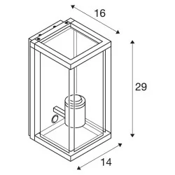 SLV QUADRULO SENSOR 1002402 E27 outdoor wall light IP44