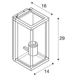 SLV QUADRULO WL 1002403 E27 outdoor wall light IP44