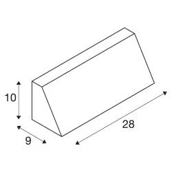 SLV PEMA WL 1003453/4 LED wall lamp 28cm IP65