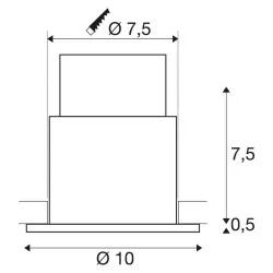 SLV VARU 1001930/1 recessed IP65 white, black GU10 230V