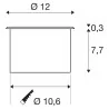 SLV DASAR Flat 120 1006106/7 gruntowa LED 7W