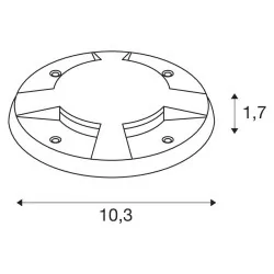 SLV Small Plot 1006175/6 cover 4 directional lights