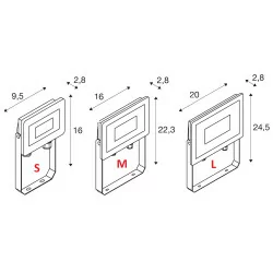 SLV FLOODI S, M, L 1006191/2/3 LED wall and ceiling-mounted light