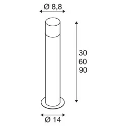 SLV GRAFIT POLE 30/60/90 1006180/1/2 anthracite outdoor