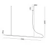 ELKIM LINE 363 wisząca czarna 150cm LED 18W