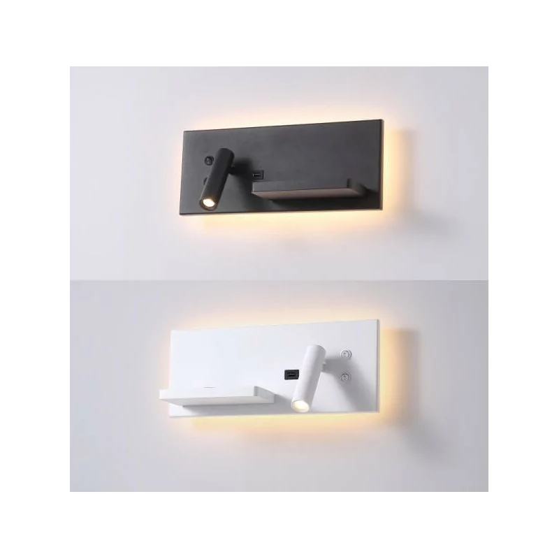 ELKIM HOTELS 417LP white, black USB LED wall horizontal