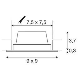 SLV FRAME BASIC SET 112720, 112721 LED luminaire 8,3W