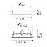 SLV OCCULDAS 14/23 117331, 117311 recessed lamp 3000K