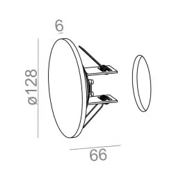 AQform MAXI POINT LED G/K 26512 lampa ścienna do płyt gips-karton