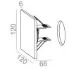 AQform MAXI POINT SQUARE LED G/K 26515 kinkiet ścienny do ścian z płyt