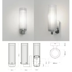 ASTRO OTTAVINO Wall 1411001 bathroom wall lamp IP44 chrome tube