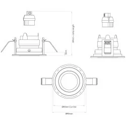 Astro Astro Pinhole Slimline Round 1434003  IP20