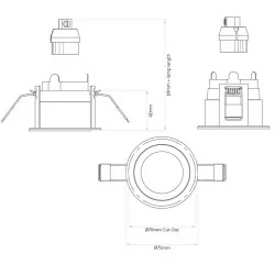 Astro Astro Pinhole Slimline Round 1434001 IP65 Waterproof